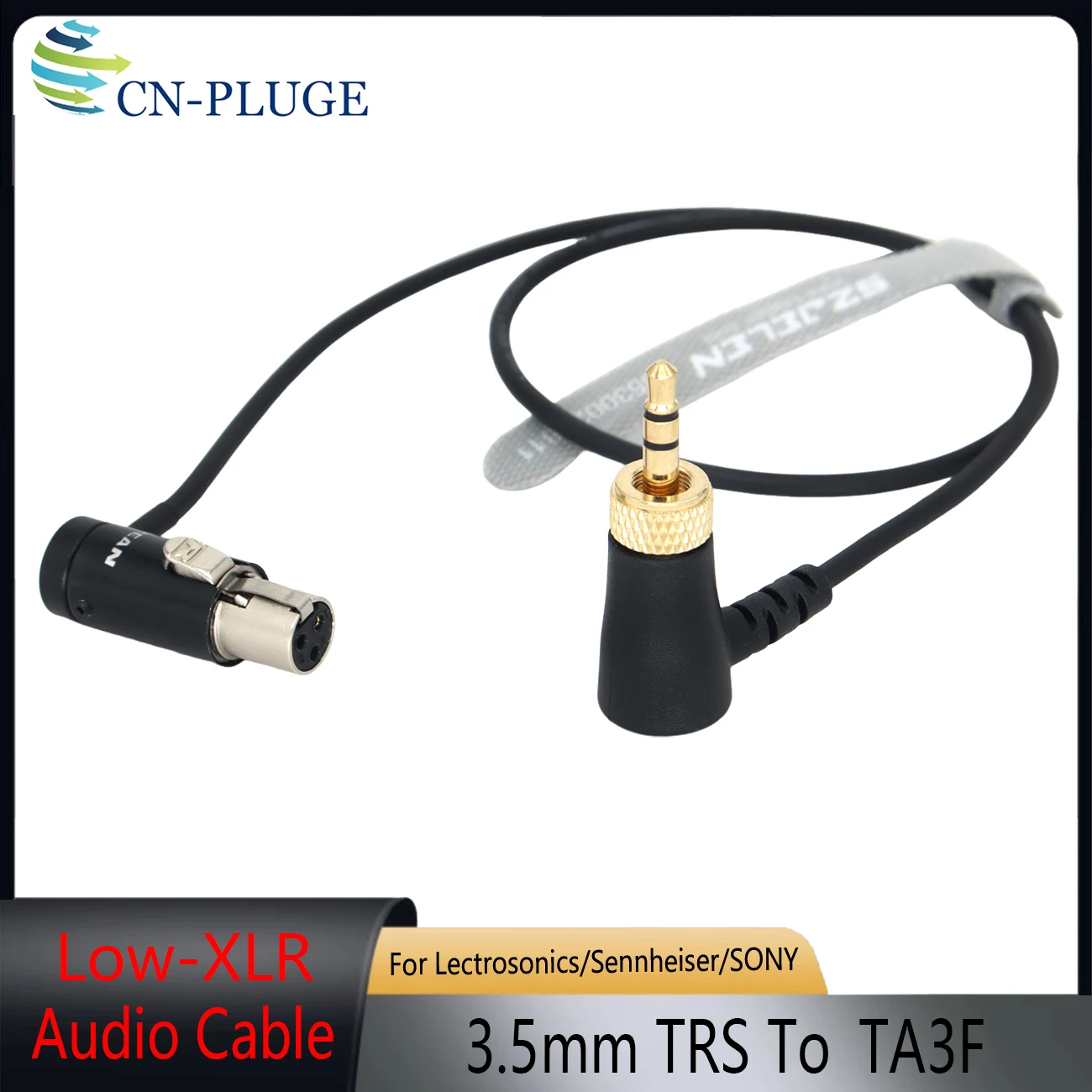 Lock 3.5mm TRS to Low Profile TA3F Mini XLR Audio Convert Cable For Sony UWP-D11 EK100 G4 Sound Devices 633 664 688/RED/Canon