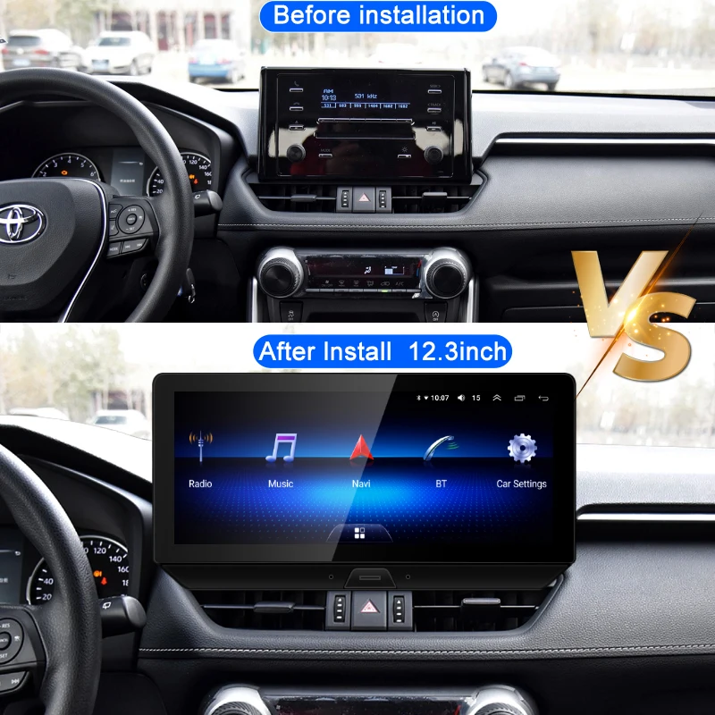 For Toyota Rongfang RAV4 2020-2022 Car Radio Multimedia Video Player Wireless CarPlay Android 13 GPS Navigation 4G WIFI