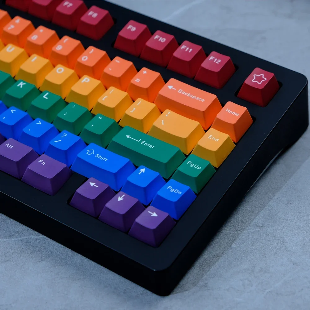 129 Keys/set GMK Pride Keycaps Cherry Profile PBT 5-side Dye Subb Lightproof Keycaps For 61 64 68 75 84 87 96 98 104