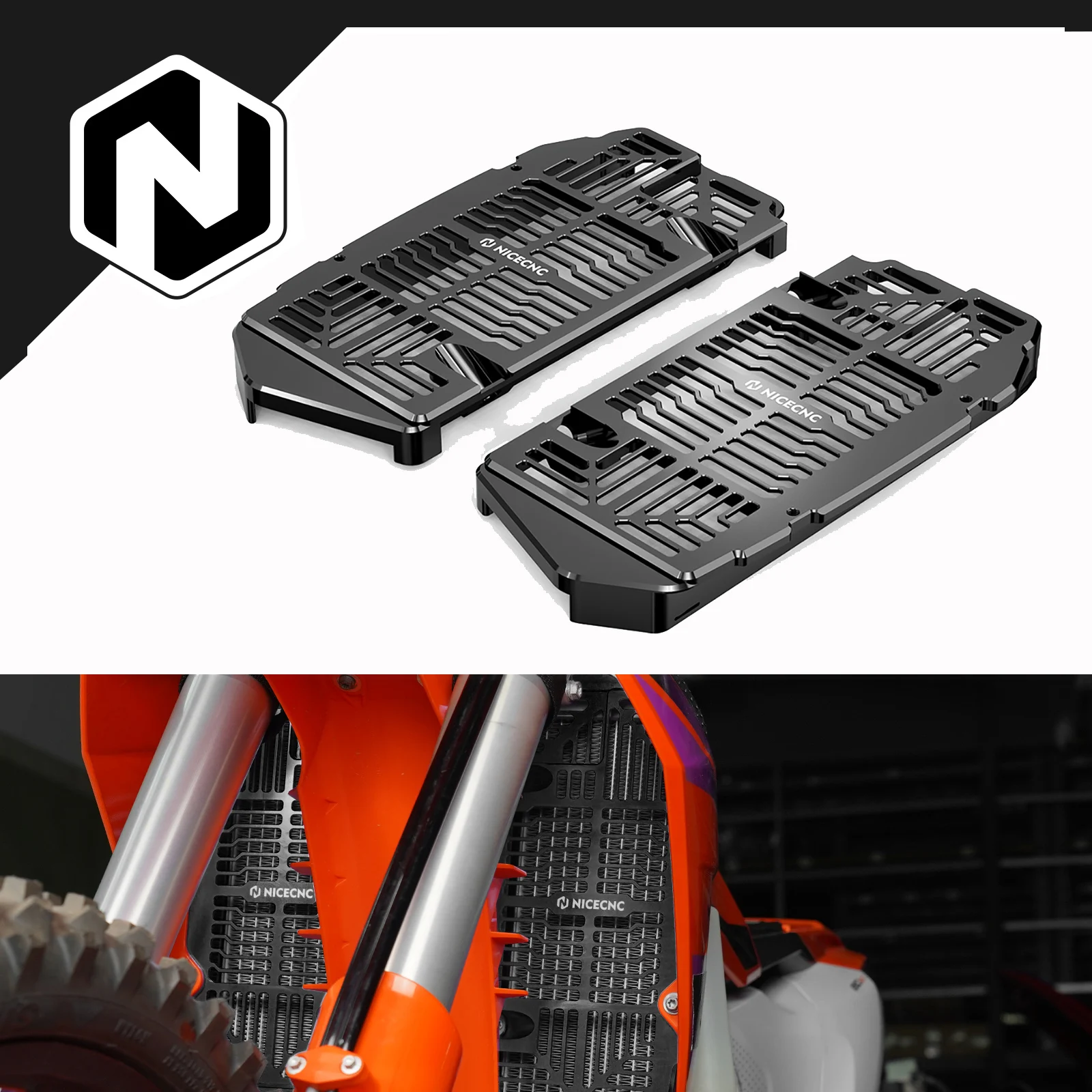 

For KTM EXC 300 2024-2025 NICECNC Radiator Guards EXCF 350 XCW 500 XCF-W 250 XW-F 24-25 SX 125 SXF 450 XC300 XCF 250 2023-2025
