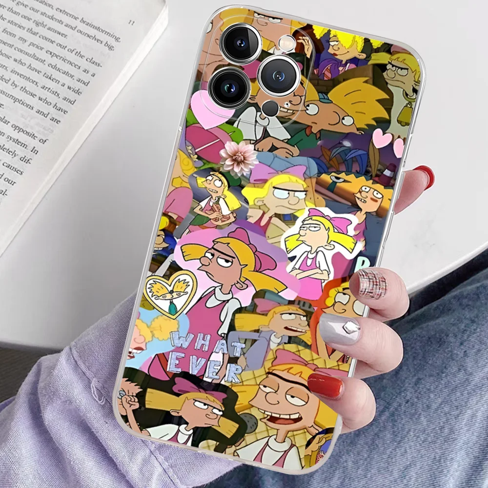 Hey Arnold Helga Cute Phone Case Silicone Soft for iphone 15 14 13 12 11 Pro Mini XS MAX 8 7 6 Plus X XS XR Cover