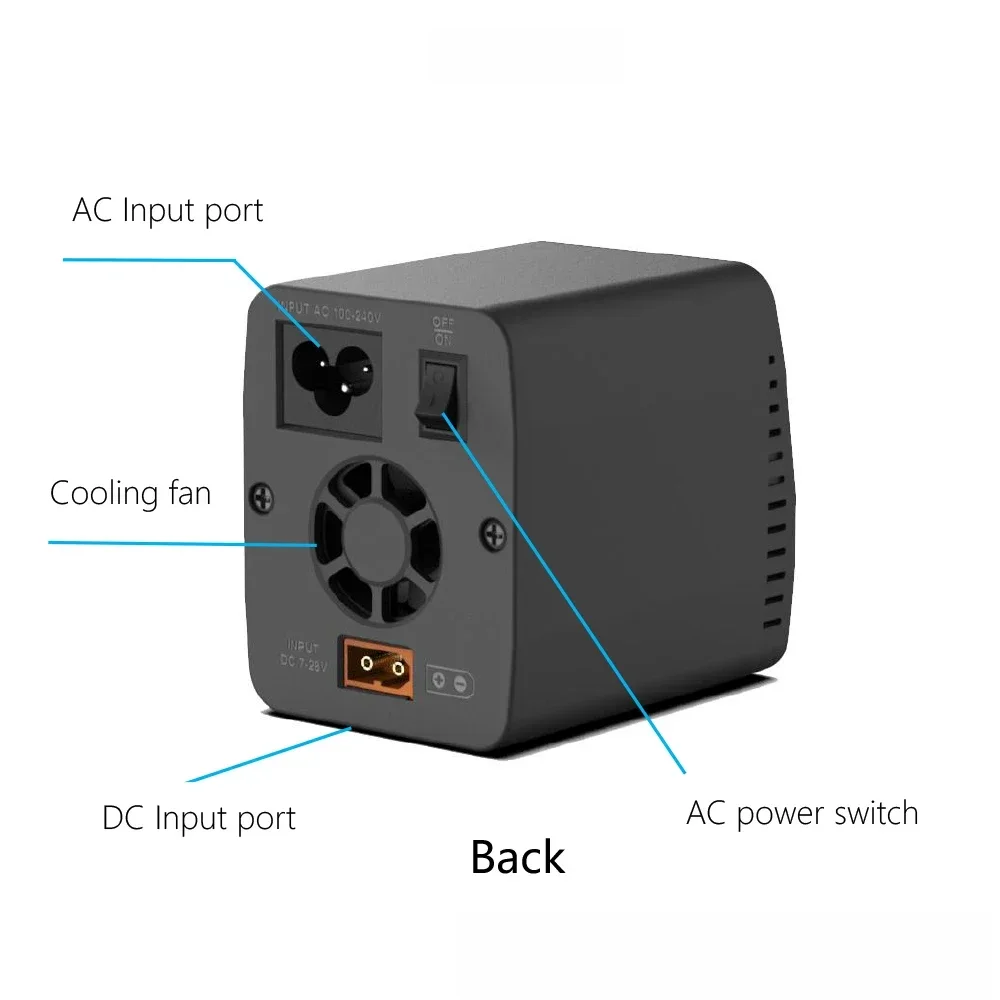 ToolkitRC P200 Mini 30V AC100W DC200W 10A GaN Fonte de alimentação de mesa ajustável Saída USB