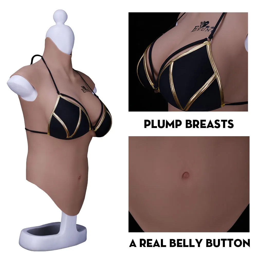 Eyung No Oil Half Body Silicone Breast Forms Crossdresser Realistic Fake Boobs Tits Enhancer Cosplay Fake Boobs Breastplat