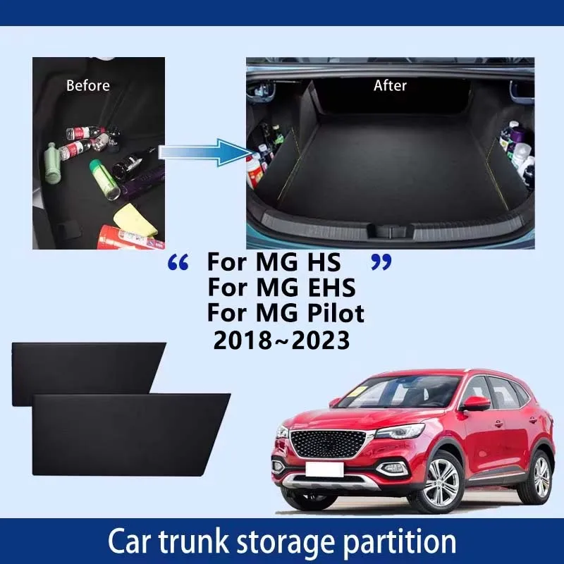 

Автомобильные аксессуары для MG HS 2018 ~ 2023 AS23, утолщенная перегородка для хранения багажника, многофункциональный органайзер для автомобильных деталей интерьера