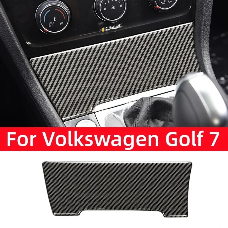 

For Volkswagen Vw Golf 7 Gti Mk7 2013-2019 Carbon Fiber Interior Cigarette Light Storage Box Cover Trim Sticker Car Accessories