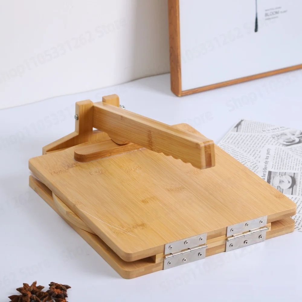 New Bamboo Creative Rotatable Kitchen Tortilla Machine Rolling Pin Burrito Dough Press Kitchenware