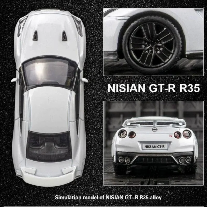 Nissan GTR R35 supercoche Skyline JDM simulación Diecasts y vehículos de juguete coche extraíble RMZ city 1:36 modelo de aleación regalo para niños