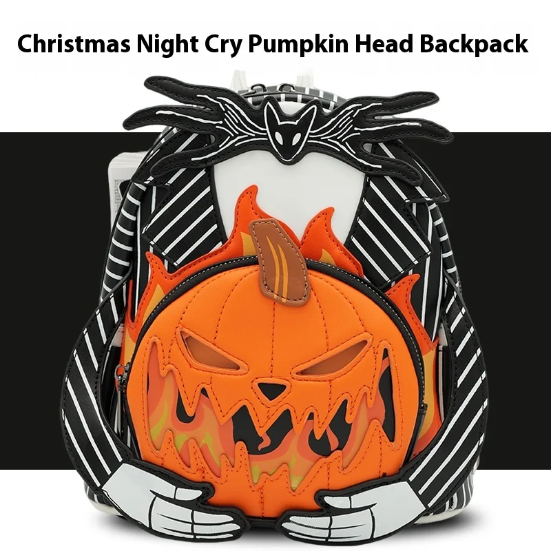 

Loungefly Disney Series Movie Jack Sally Movie Around Pu Leather Backpack Mini Student Bag Practical Holiday Birthday Gifts