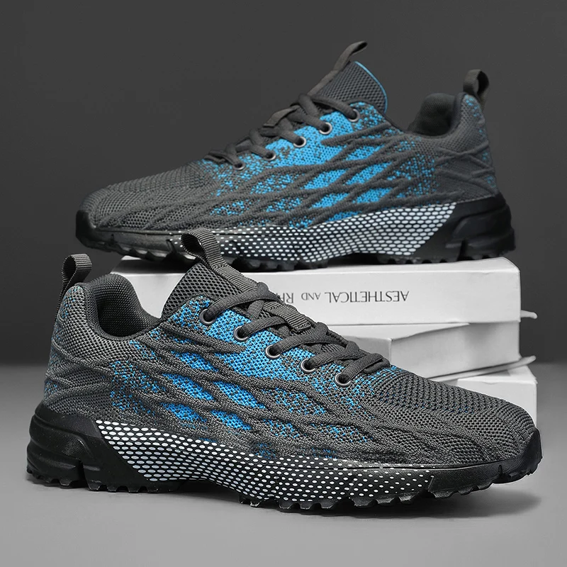 

Mens Sneakers Non Slip Walking Shoes Breathable Mesh Comfortable Athletic Sports Shoes for Outdoor Casual Training Shoes Man