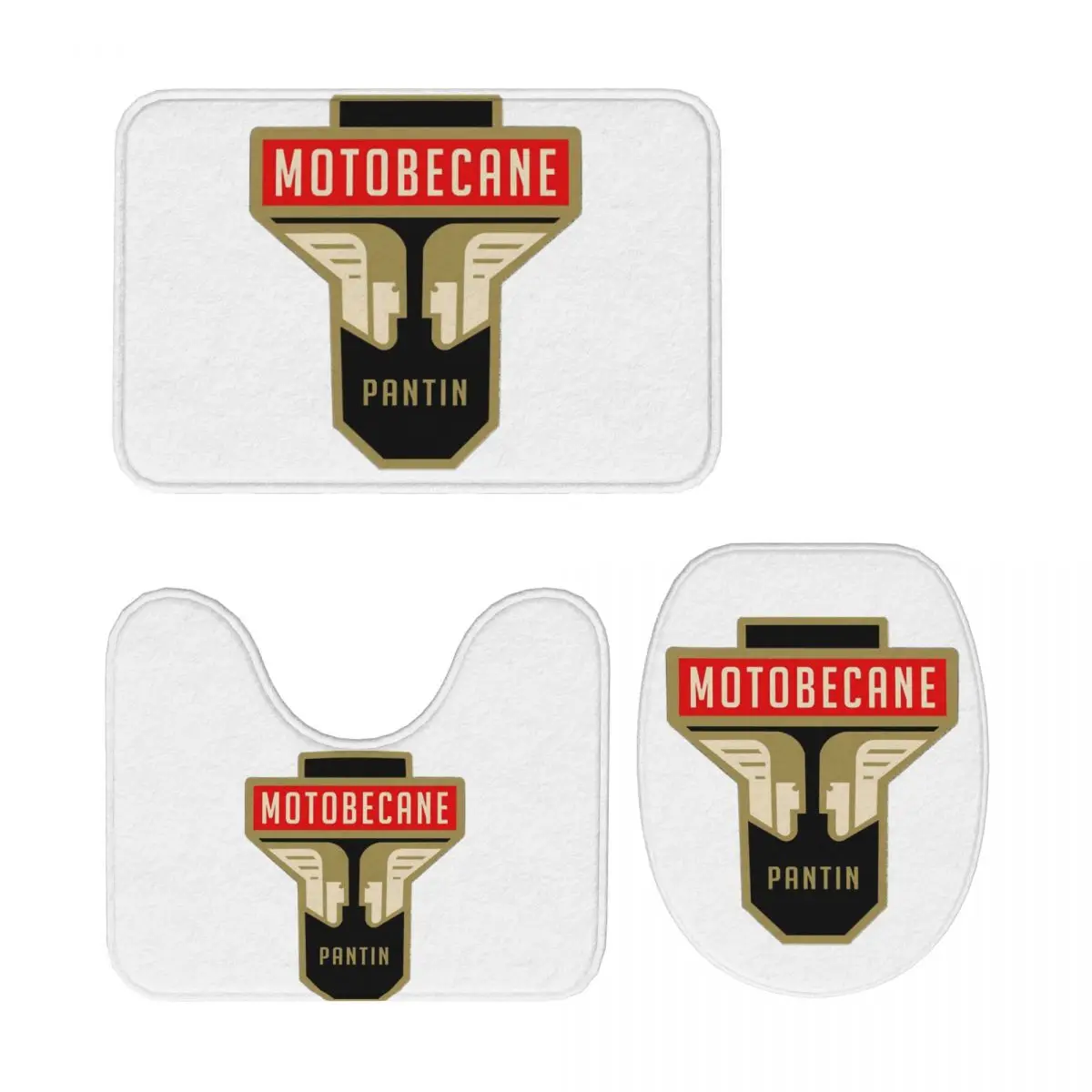 

Передняя бабка Motobecane, 3 шт., коврик для ванной, набор для ванной комнаты, крышка для унитаза, домашний декор, нескользящий ковер, напольный коврик