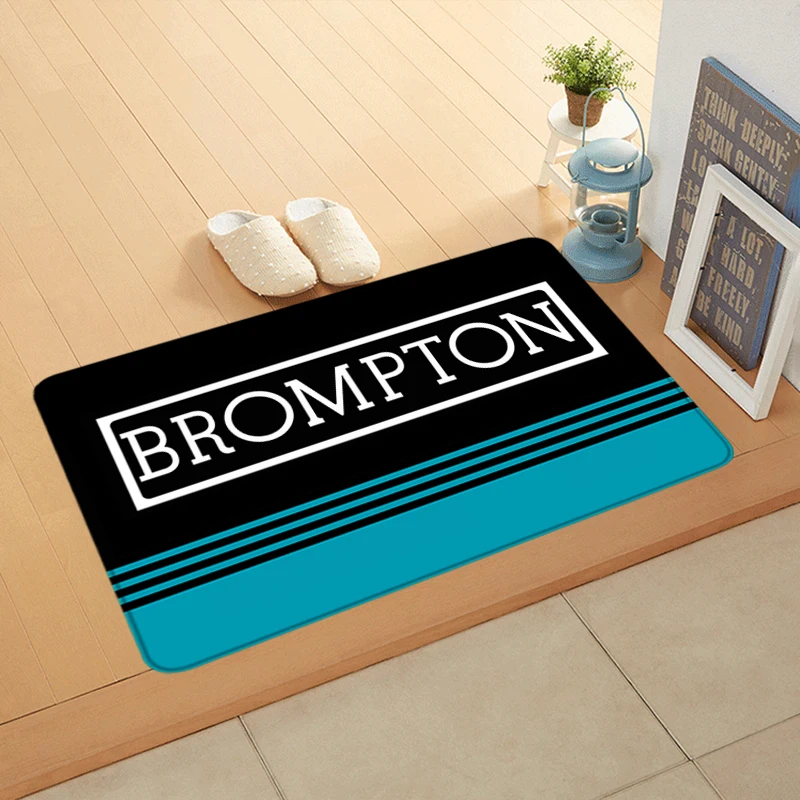 Foot Rug Bikes Welcome B-Bromptons Floor Mat for Entryway Bathroom Hallway Carpet Kitchen Water Absorbed Rugs Fluffy Home Decor
