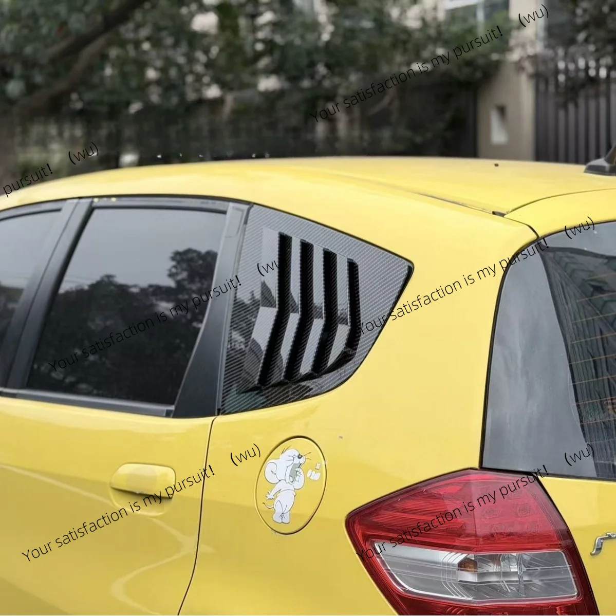 Suitable for Honda 08-13 Fit modified rear window shutters Mustang air outlet outer triangular window decoration