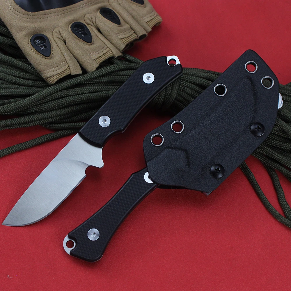 Military Hunting Knives Utility Fixed Blade Knife Outdoor Edc Survival Tools D2 Steel Straight Knives for Fishing Barbecue