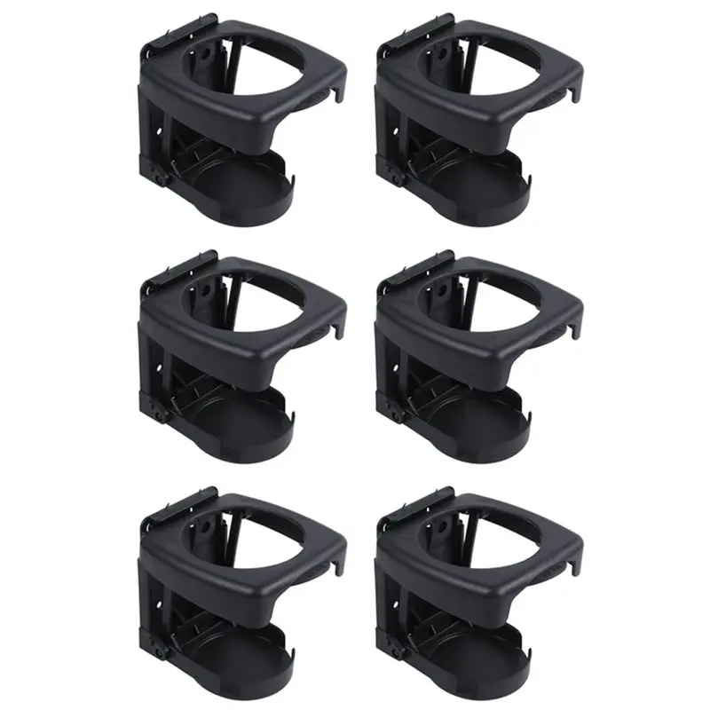 

6X черный пластиковый складной держатель для стаканов, банок и бутылок для автомобиля/грузовика-BEAU