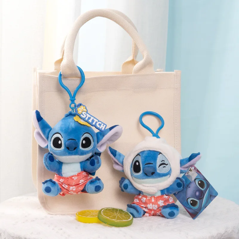 أنيمي ديزني Kawaii غرزة محشوة اللعب Bluely ليلو وستيتش أفخم المفاتيح دمى حقيبة قلادة حفلة عيد ميلاد هدية للطفل صبي فتاة
