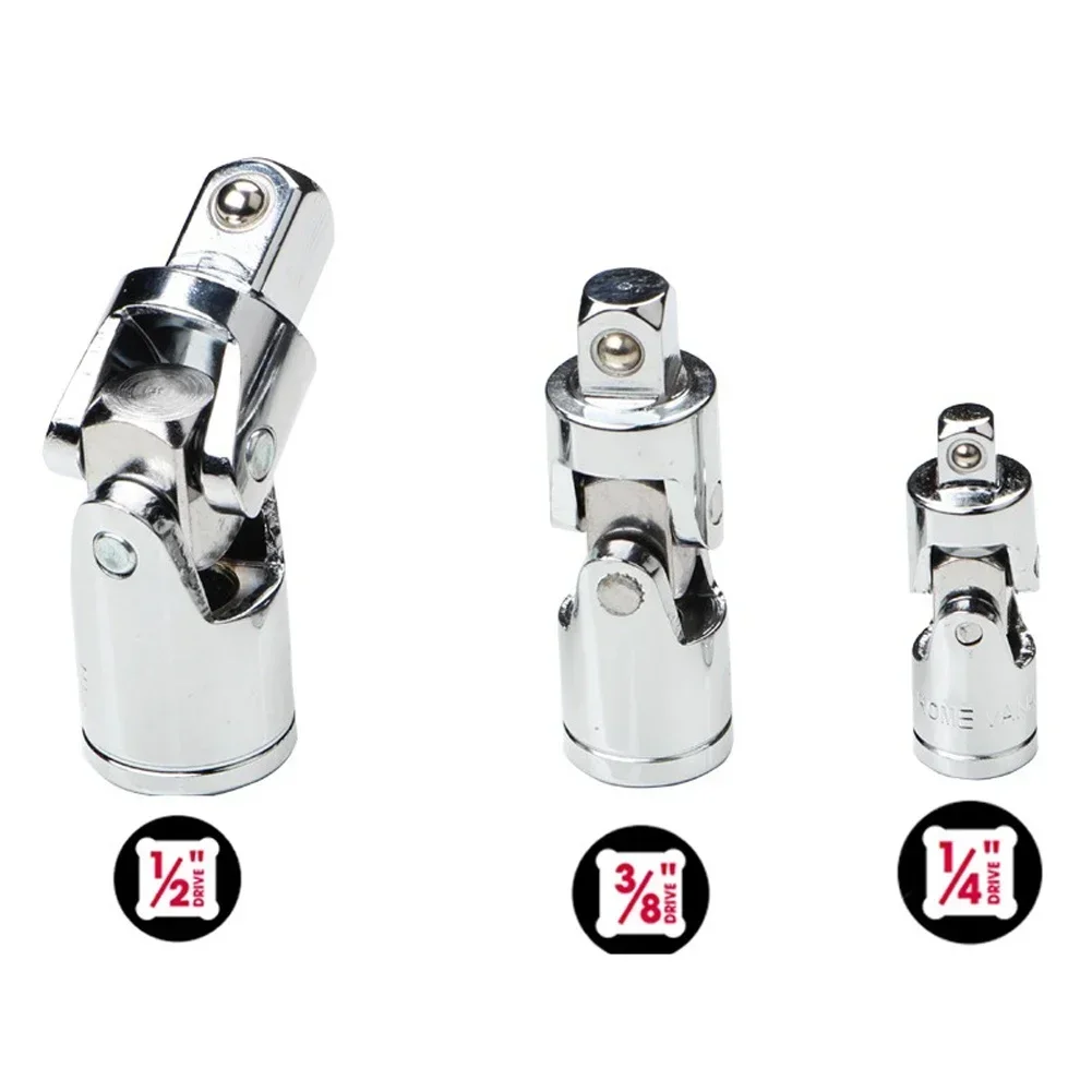 Universal Joint Swivel Socket Adapter 1/2'' 3/8'' 1/4'' Ratchet Angle Extension Bar Socket Adapter Multifunction Wrench