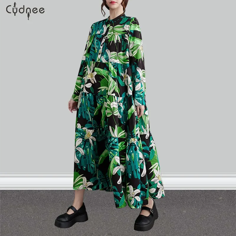 Oversized Tiered Shirt Dress For Women Korean Style Plus Size Office Girl Shirt Dress Full Sleeve Multi Colors Kaftan