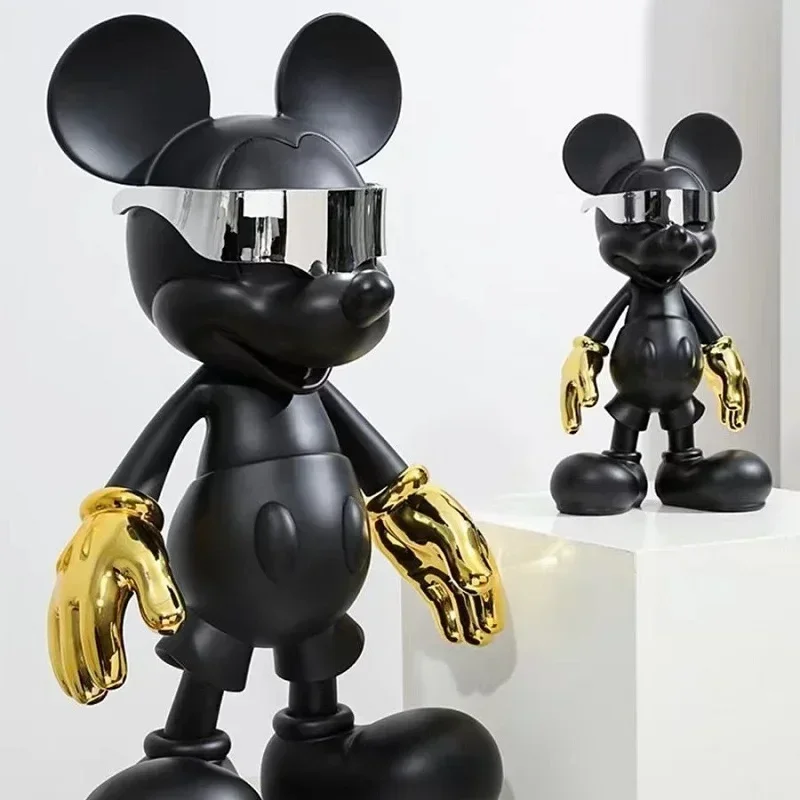 

56cm Fashion Trend Mickey Mouse Cartoon Figure Floor To Ceiling Decorations For Living Room Tv Cabinets Collectible Toy Gifts