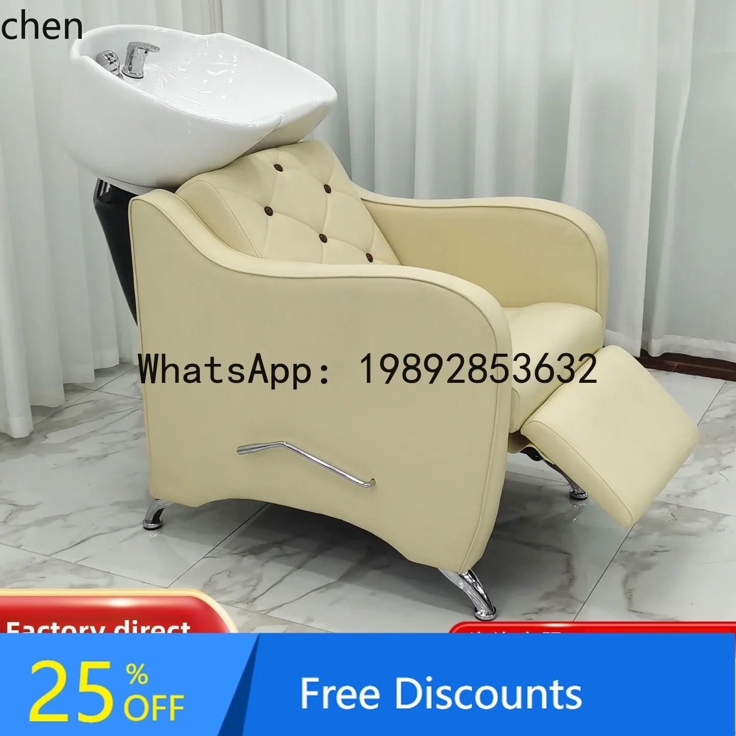 YFY   Barber Shop Special Semi-Reclining Shampoo Bed Hair Salon Shampoo Bed Sitting Shampoo Bed Manufacturer Wholesale