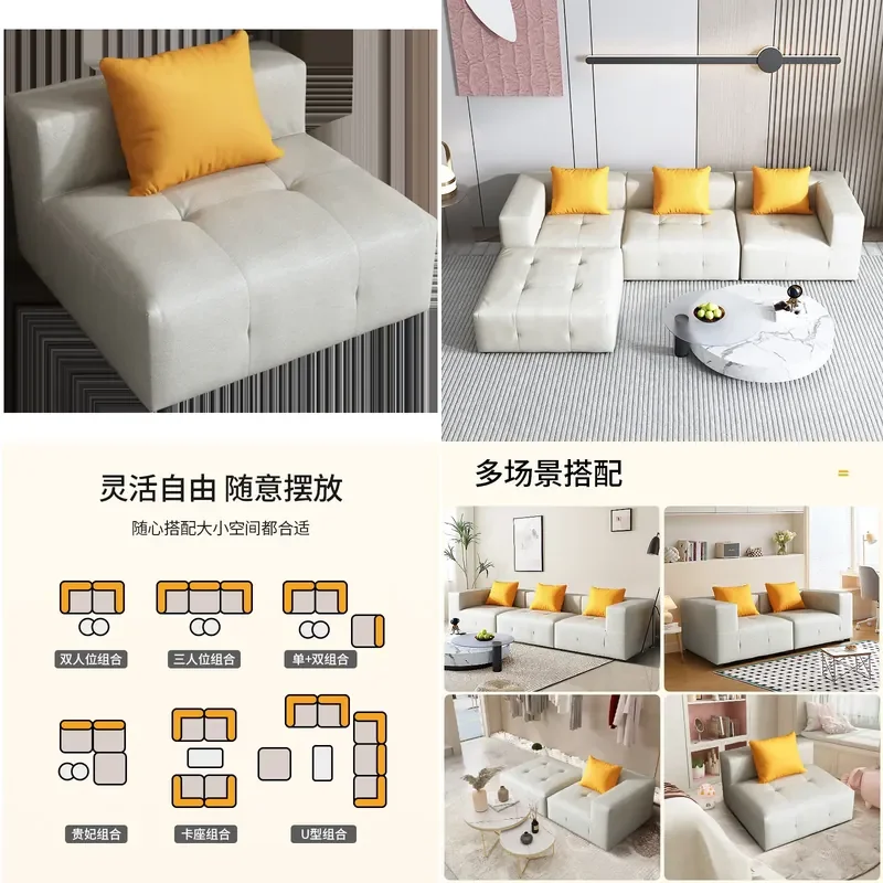 Daioq Modular Tofu Sofa Compact Double Seater Tatami Style Lazy Chair For Small Apartment Bedroom Rental Space