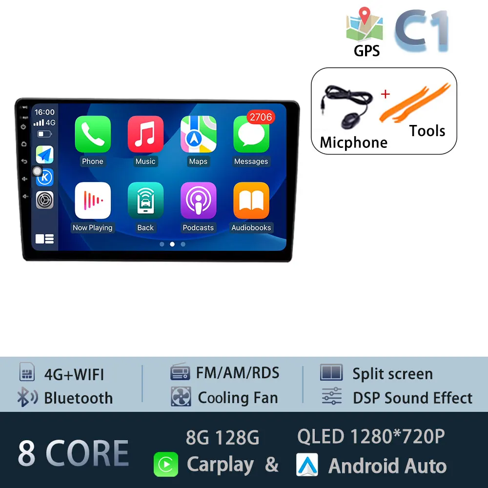 Voor Hyundai Azera 2006-2010 Android 15 Carplay Auto Radio Recorder Multimedia Speler Geen 2din GPS Navigatie Auto accessoires