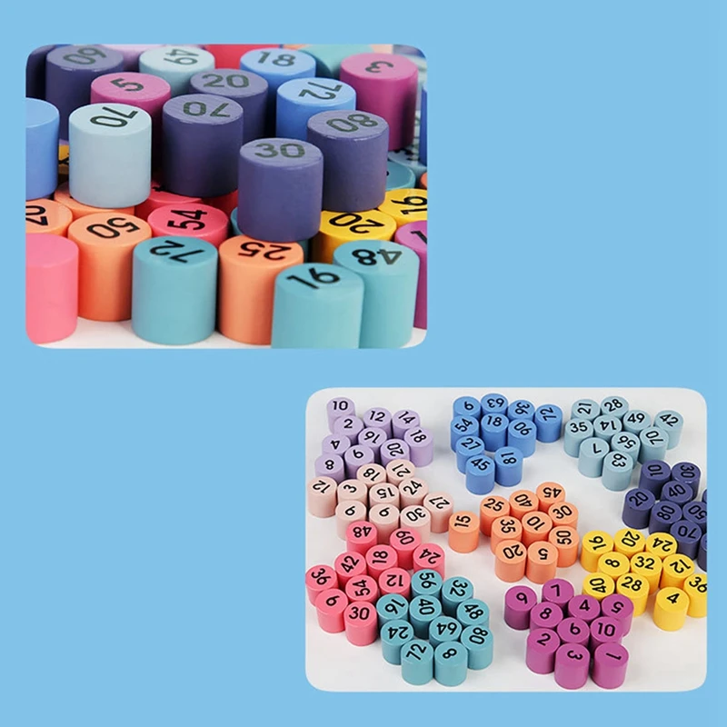 Montessori Educational Toys Wooden Math Toy 99 Multiplication Table Math Arithmetic Teaching Aids For Kids Gifts