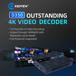 Kiloview High Quality  D350 H.264 H.265  4K Video Decoder