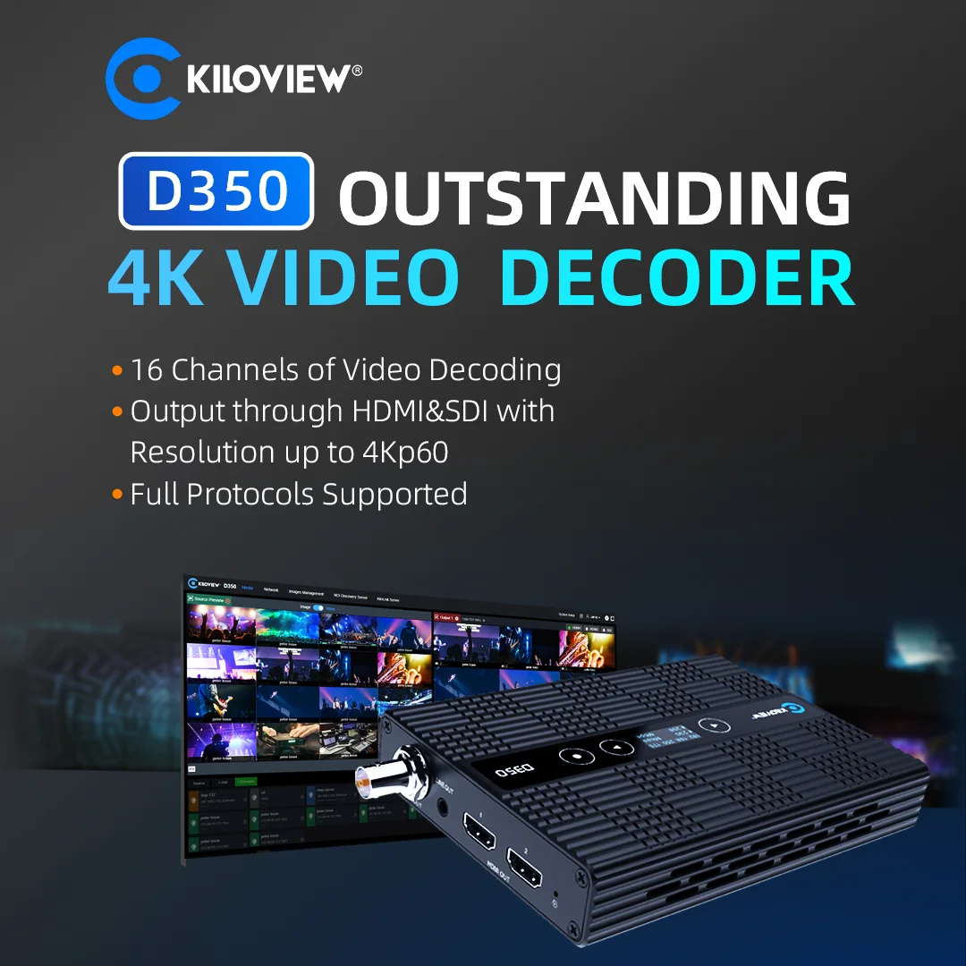 Powerful D350 4K Multi-functional Video Audio Decoder