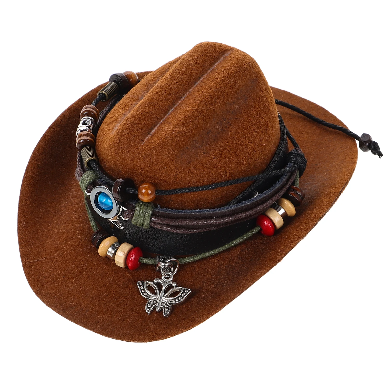 

Интерьер автомобиля Джинсовая шляпа Декор в стиле пастушки Зеркало заднего вида Подвесные аксессуары Западная собака Вечеринка Авто Подвеска Полиэстер Стильный