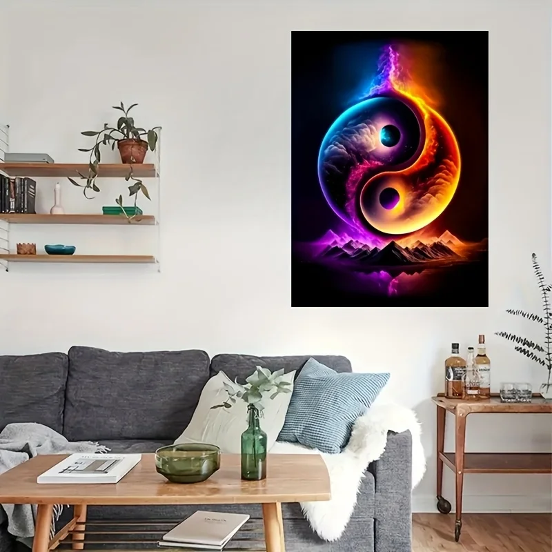 

1000pcs Tai Chi Puzzle - Interactive DIY Brain Game with Vibrant Yin-Yang Design, Mixed Colors, Ideal for Adults & Families, E