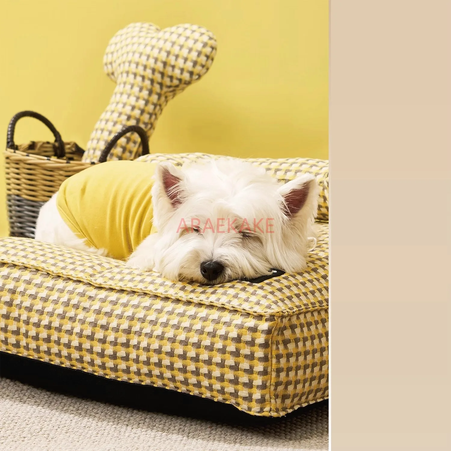 Removable and washable dog bed, suitable for all seasons, breathable, bite resistant, non collapsing, and non sticky