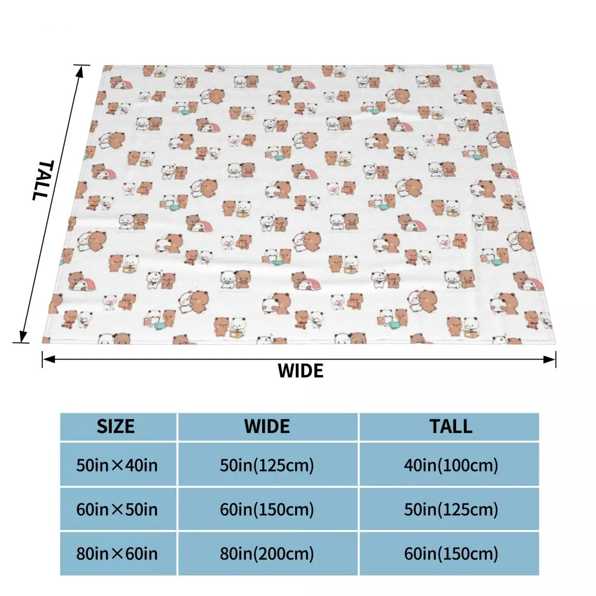 3D Printed Milk Mocha Sticker Pack Blanket Bear Lemming Winter Warm Plush Soft Blanket Flannel Quilt Bed Bedroom