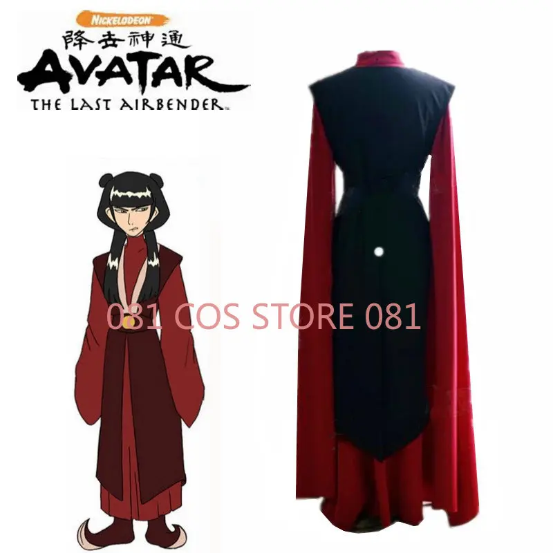 Anime Avatar l'ultimo Airbender Mai Costume Cosplay Anime uniforme su misura di qualsiasi dimensione Cos parrucca vestiti