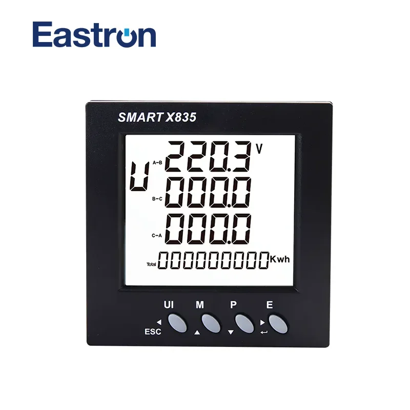 Medidor de Painel Inteligente com Porta Rs485 Multifunções Medidor de Energia de Fases X835b para Gerenciamento de Energia Inteligente