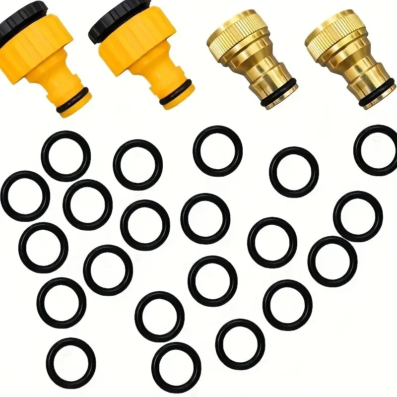 Durable Rubber O-Ring Set for Car Wash - Fit, Leakproof Seal for Water Gun & Faucet Connectors