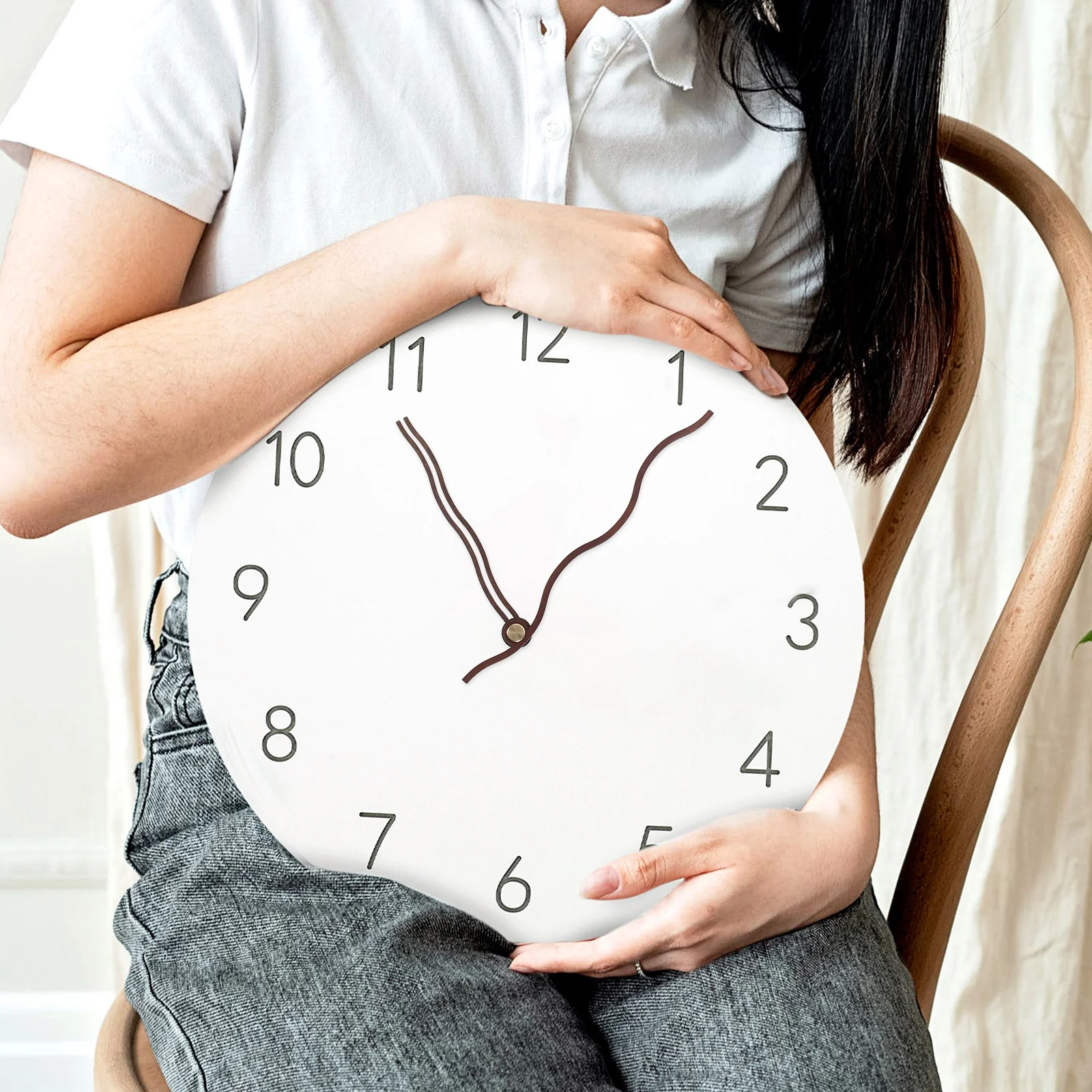 

5Sets Wooden Clock Pointers Replacement Kit Rustic Design Easy Assembly for DIY Clock Making Repair Home Office School Use