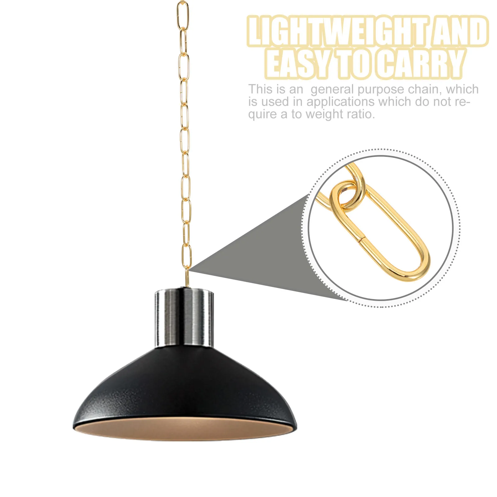 1M Standard Commercial Grade Chain 4Mm Thick 20Kg Weight Bearing Capacity for Crystal Lamps Lighting Chains Ceiling