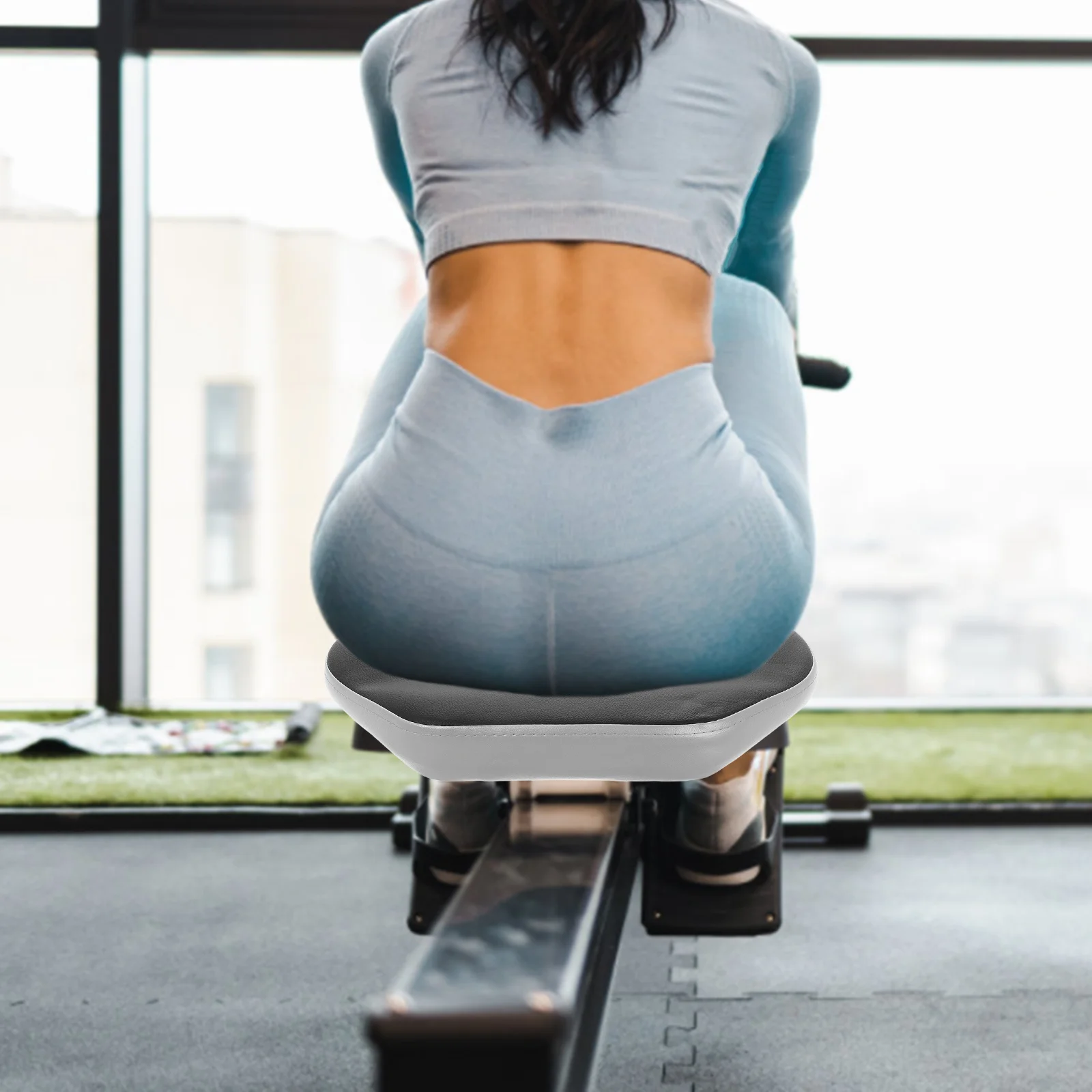 

PU Sponge Rowing Machine Seat Cushion Soft Comfortable Supportive Fitness Machine Seat Pad for Better Workout Experience