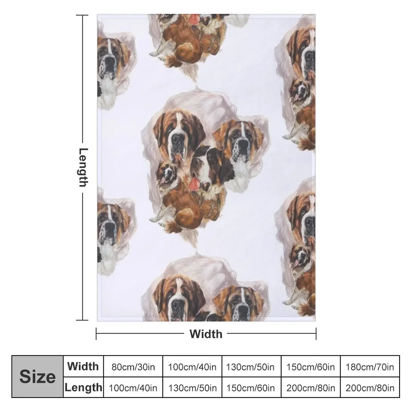 Saint Bernard Grouping Throw Blanket Quilt for babies Soft Plush Plaid Furrys Blankets