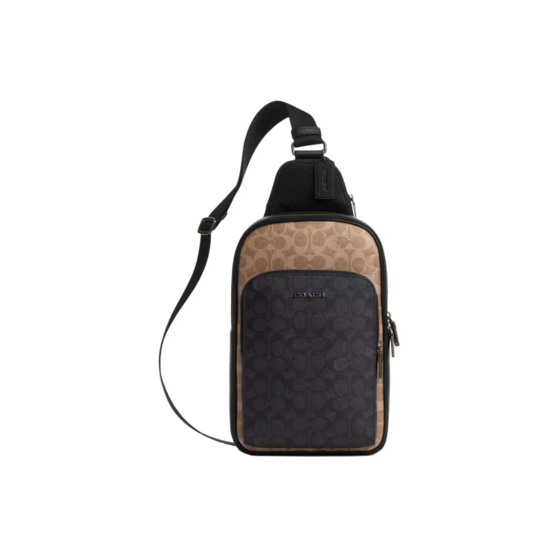 COACH ETHAN Canvas With Synthetic Leather Sling Bag Small Men's Brown & Black CZ394-QBXAH view 2