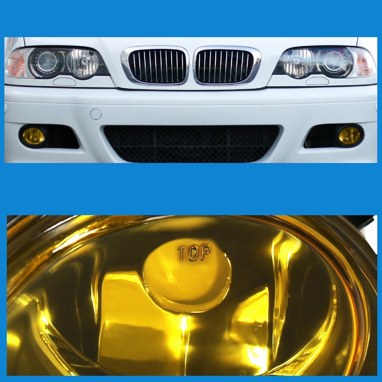 

01-06 Для-Bmw E46 Для-Bmw E39 Пара желтых линз Бампер Противотуманные фары Замена лампы-L94A