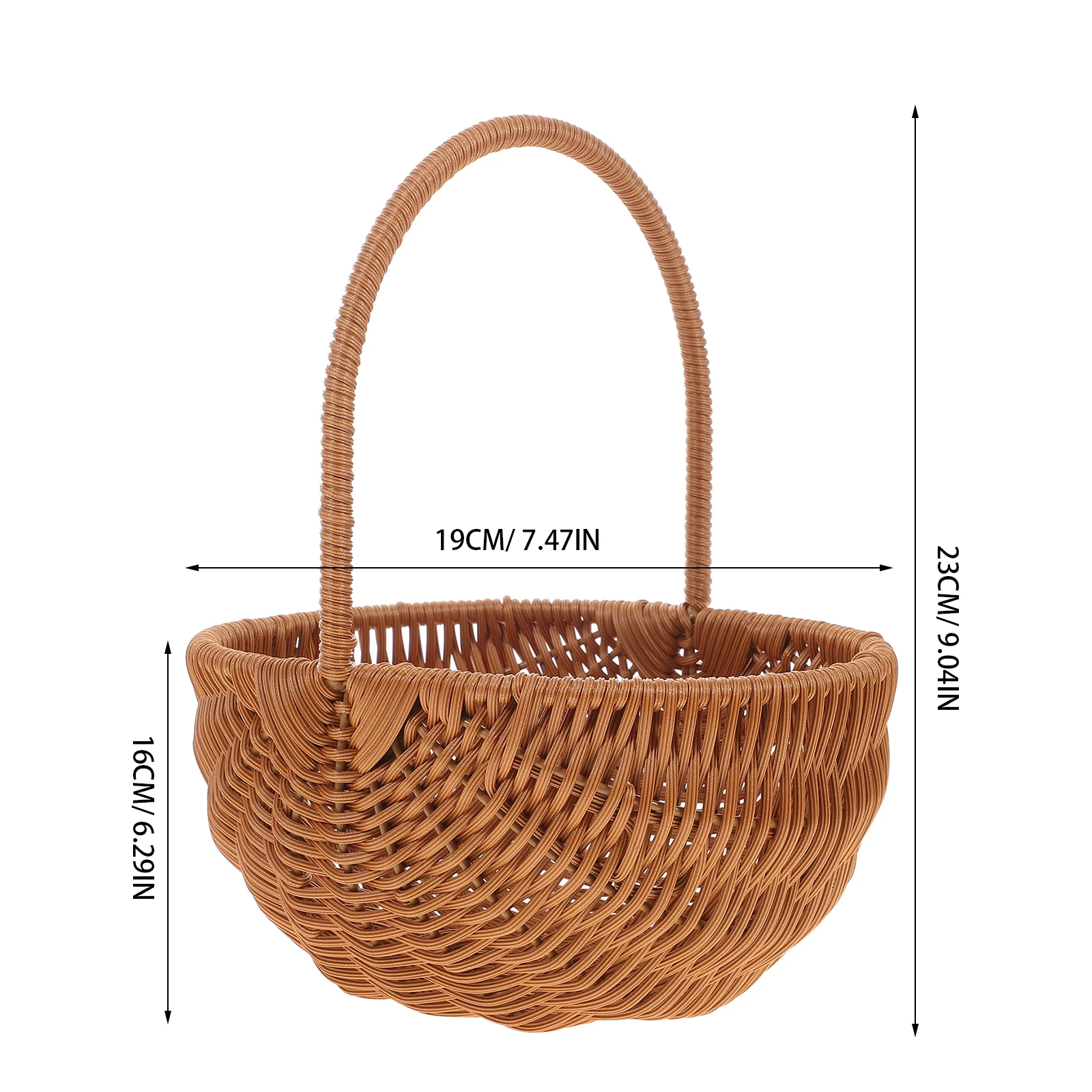 

Mini Easter Basket Rectangular Weaving Storage Holder Handcraft Ornament Party Decor Handle Natural Atmosphere Surprise Gift