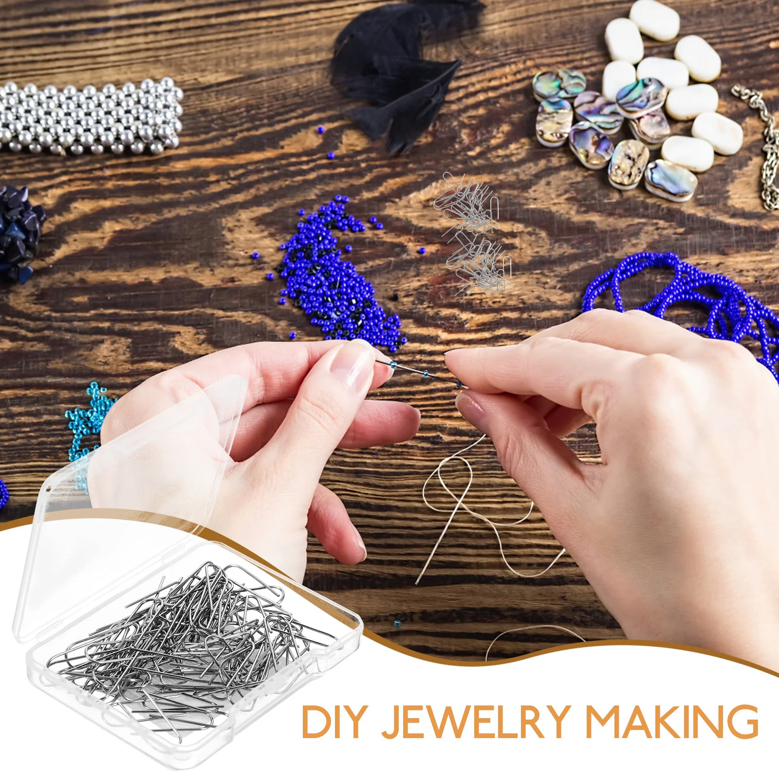 

100Pcs U Shaped Hanger Nichrome Ceramic Hanging Ring High Temperature Resistant DIY Craft Making Jewelry Tool Kit