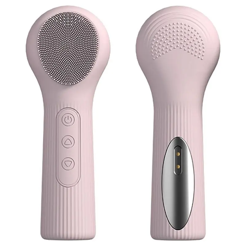 A98G-Wasserdichte elektrische Gesichtsreinigungsbürste mit Wärmemassage, 2-in-1-Silikon-Gesichtspeeling für Frauen