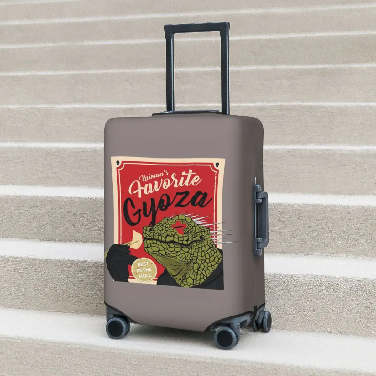 

Dorohedoro Anime Kaiman Eating Gyoza Suitcase Cover Protection Elastic Travel Luggage Protector Covers for 18-32 Inch