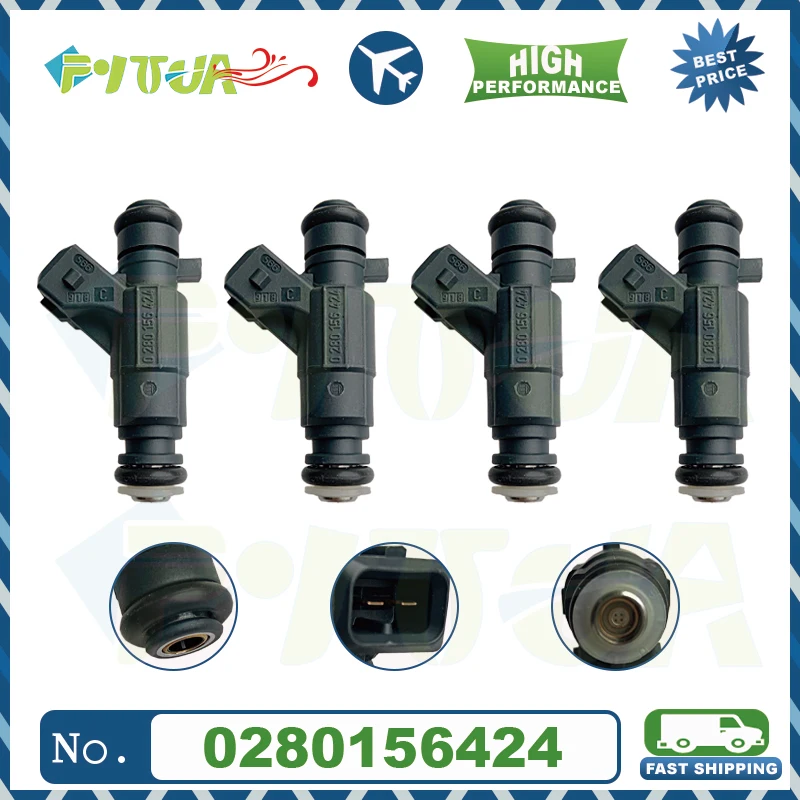 

4pcs Fuel injector 0280156424 For Chery Tiggo BYD 2.4L Chinese Car Brand New New Arrival Injection 0 280 156 424