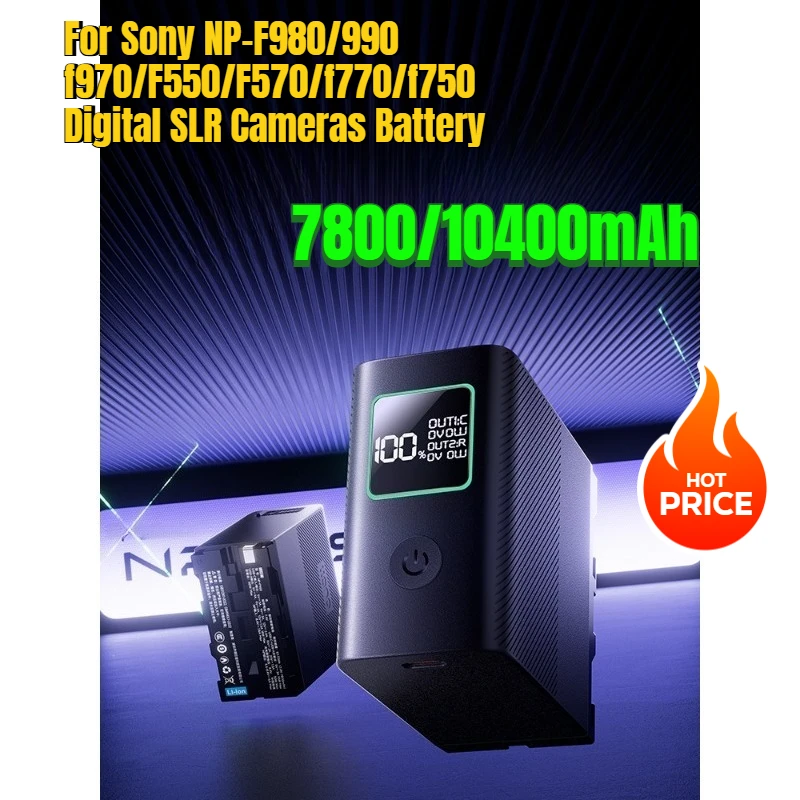 

7800/10400mAh for Sony NP-F980/990 f970/F550/F570/f770/f750 Digital SLR Cameras Battery