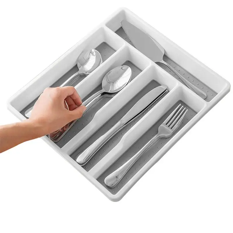 Flatware Storage Case Expandable Utensil Tray Cutlery Storage Holder Cutlery Organiser Multifunction Pantry Organizer For Home