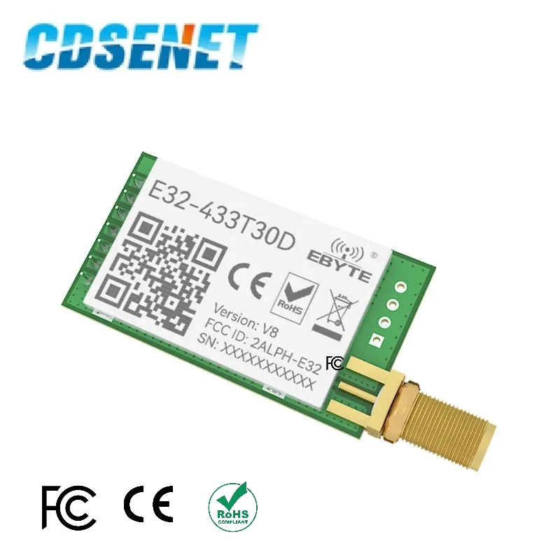 4Pcs LoRa 433MHz Module Transmitter Receiver 8000m E32-433T30D-V8 UART Long Range 433 MHz 1W Wireless rf Transceiver