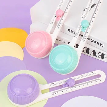 1PC 手作りハンドブックグリーティングカードサークルカッターラウンドペーパーカッタースクライブアーク位置決め切断サークル定規ナイフ